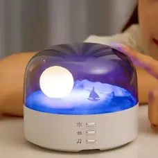 Музичний LED-нічник «Місячна Гавань» з Bluetooth-динаміком, 1200 мА·год, USB Type-C, регулювання яскравості