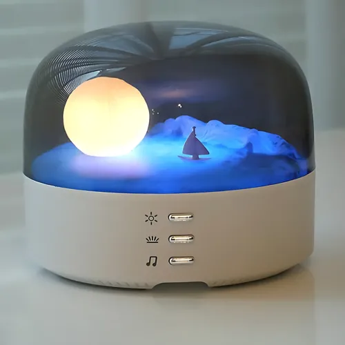 Музичний LED-нічник «Місячна Гавань» з Bluetooth-динаміком, 1200 мА·год, USB Type-C, регулювання яскравості - фото 4