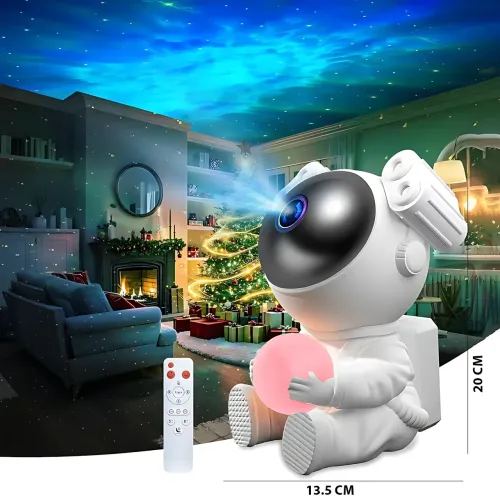 Проєктор зоряного неба Astronaut нічник-проєктор «Астронавт із Місяцем», RGB галактика та туманності, з пультом - фото 9