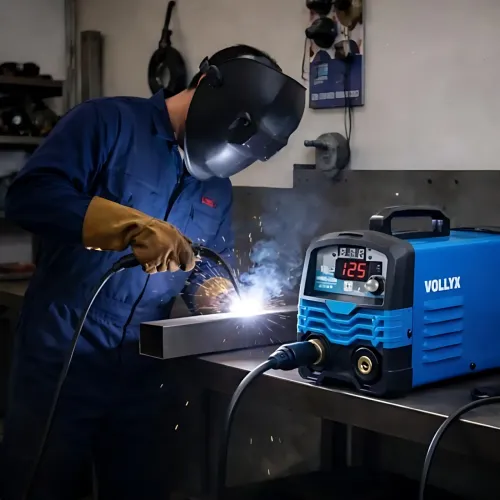 Зварювальний інвертор Vollyx MMA-350, 220 В, 20-350А, IGBT, дисплей, Hot Start, Anti-Stick, електроди 1.6-5 мм, кейс, комплект - фото 7
