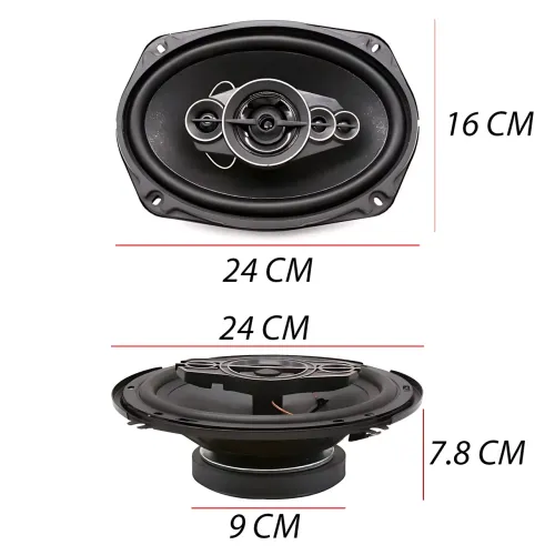 Автоакустика TS-6996 6×9'', 5-смугові коаксіальні динаміки, 650 Вт max/120 Вт RMS, 92 дБ, 30-36000 Гц, овальні авто колонки - фото 9