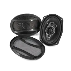 Автоакустика TS-6996 6×9″, 5-полосные коаксиальные динамики, 650 Вт max / 120 Вт RMS, 92 дБ, 30–36000 Гц, овальные авто колонки