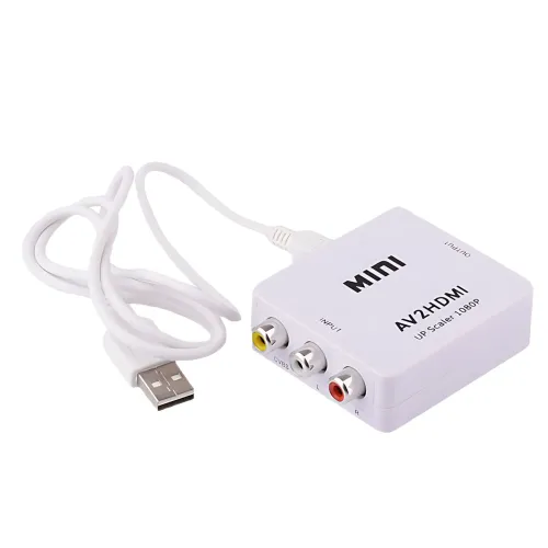 Конвертер AV RCA — HDMI, 1080p, адаптер AV to HDMI, плато-цифровий перетворювач, Plug&Play, PAL/NTSC, HDCP - фото 9
