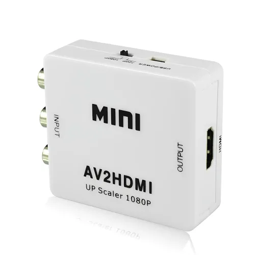 Конвертер AV RCA — HDMI, 1080p, адаптер AV to HDMI, плато-цифровий перетворювач, Plug&Play, PAL/NTSC, HDCP - фото 3