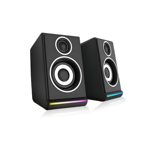 Колонки для ПК 2.0 USB JEDEL S-578 RGB (2×3 Вт), компактная акустика с подсветкой, AUX 3.5 мм - фото 5
