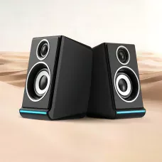 Колонки для ПК 2.0 USB JEDEL S-578 RGB (2×3 Вт), компактна акустика з підсвіткою, AUX 3.5 мм