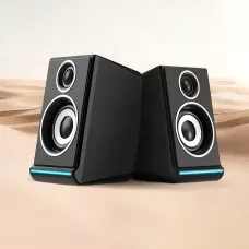 Колонки для ПК 2.0 USB JEDEL S-578 RGB (2×3 Вт), компактна акустика з підсвіткою, AUX 3.5 мм