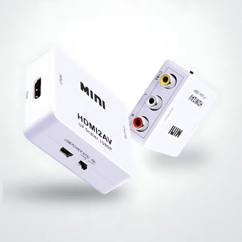 Конвертер HDMI to AV (RCA) UKC AV-001 с USB-питанием — переходник HDMI → CVBS + аудио L/R, PAL/NTSC, поддержка 1080p, HDMI 1.4