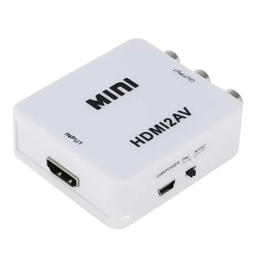 Конвертер HDMI to AV (RCA) UKC AV-001 с USB-питанием — переходник HDMI → CVBS + аудио L/R, PAL/NTSC, поддержка 1080p, HDMI 1.4 - фото 3