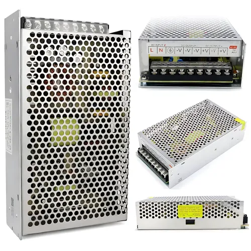 Адаптер живлення 5V 30A METAL у перфорованому металевому корпусі, захист від КЗ/перевантаження/перегрівання - фото 13