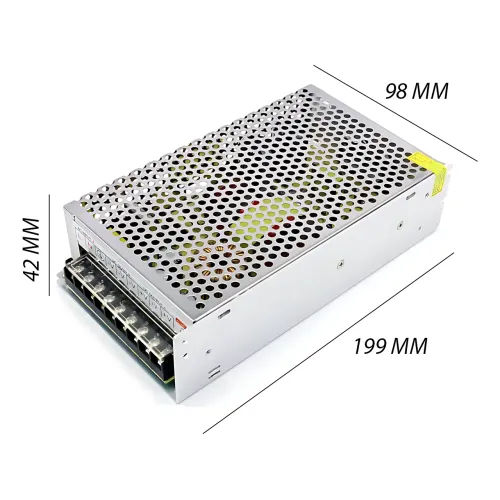 Адаптер живлення 5V 30A METAL у перфорованому металевому корпусі, захист від КЗ/перевантаження/перегрівання - фото 19