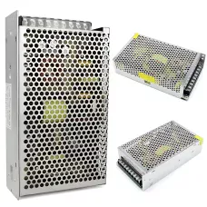 Адаптер живлення 5V 30A METAL у перфорованому металевому корпусі, захист від КЗ/перевантаження/перегрівання