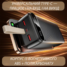 Power Bank Awei P101K 100000mAh, 22.5W Fast Charge, PD/QC, 3 выхода (2×USB-A + Type-C), вход Type-C + Micro-USB