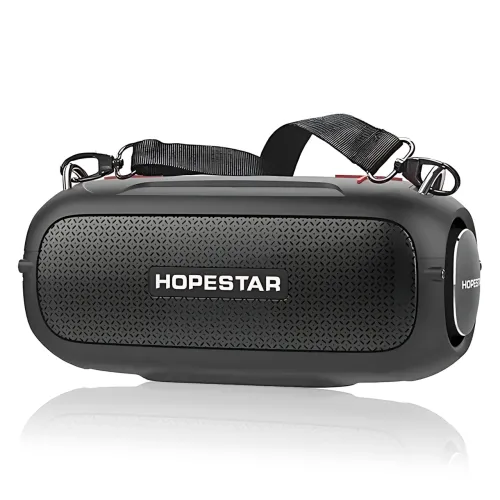 Портативна Bluetooth-колонка Hopestar A41 Party 16W, RGB-підсвітка, Bluetooth 5.3, TWS 1+1, IPX5, USB/AUX/TF, 2400mAh, чорна - фото 2