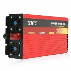 Перетворювач (інвертор) AC/DC AR UKC 3000 W 24 V → 230 V, автомобільний, з захистом і охолодженням, алюмінієвий корпус
