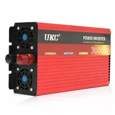 Перетворювач (інвертор) AC/DC AR UKC 3000 W 24 V → 230 V, автомобільний, з захистом і охолодженням, алюмінієвий корпус