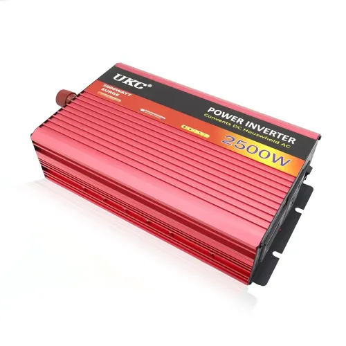 Перетворювач (інвертор) AC/DC AR UKC 2500 W 24 V → 230 V, автомобільний, з захистом і охолодженням, алюмінієвий корпус - фото 2
