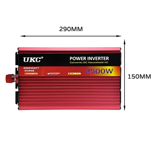 Перетворювач (інвертор) AC/DC AR UKC 2500 W 24 V → 230 V, автомобільний, з захистом і охолодженням, алюмінієвий корпус - фото 9
