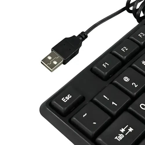 Дротова клавіатура JEDEL K19 USB, 104 клавіші, мембранна, повнорозмірна 100%, розкладка RU/UA/EN, для Windows/Mac OS/ Linux - фото 4