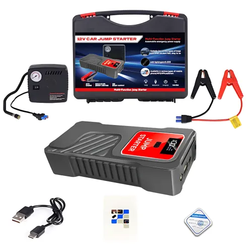 Пускозарядний пристрій для автомобіля 12 В з компресором Jump Starter, 300 А/600 А, power bank 5/12/16 В, LED-ліхтар - фото 10