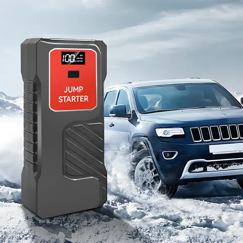 Пускозарядний пристрій для автомобіля 12 В з компресором Jump Starter, 300 А/600 А, power bank 5/12/16 В, LED-ліхтар