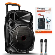 Акустична система Su-Kam SU 612, 200 Вт, 12+3, Bluetooth, USB/SD, FM, 2 радіомікрофони, акумулятор, запис MP3, ECHO/DELAY