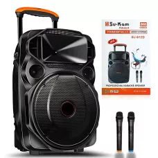 Акустична система Su-Kam SU 612, 200 Вт, 12+3, Bluetooth, USB/SD, FM, 2 радіомікрофони, акумулятор, запис MP3, ECHO/DELAY