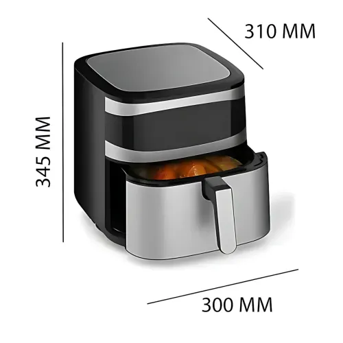 Аерогриль Rainberg RB-2330 8.5 л, 4200 Вт, 2 ТЕНи, 12 програм, сенсорне керування, аерофритюрниця без олії, терморегулятор - фото 9