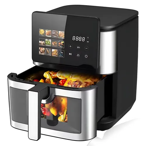 Аерофритюрниця Rainberg RB-2321 12,5 л, 4200 Вт, 2 ТЕНи, 12 програм, сенсорне керування, аерогриль без олії, мультипіч - фото 2
