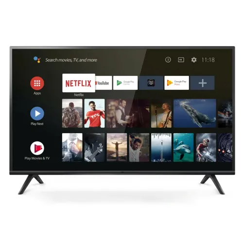 Смарт-телевізор Smart TV S55 55 4K Ultra HD, Android 15, Wi-Fi, Bluetooth, DVB-S2/T2/T/C, пульт з голосовим керуванням, Smart TV