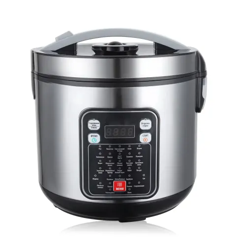 Мультиварка Crownberg CB-5528, 5 л, 1000 Вт, 30 програм, мультикухар, антипригарна чаша, пароварка з таймером, нержавіюча сталь - фото 3