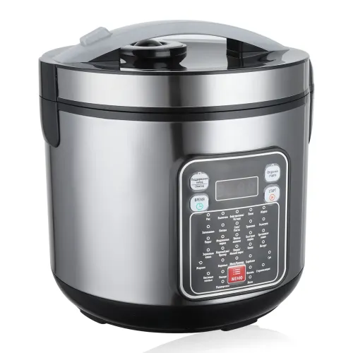 Мультиварка Crownberg CB-5528, 5 л, 1000 Вт, 30 програм, мультикухар, антипригарна чаша, пароварка з таймером, нержавіюча сталь - фото 2