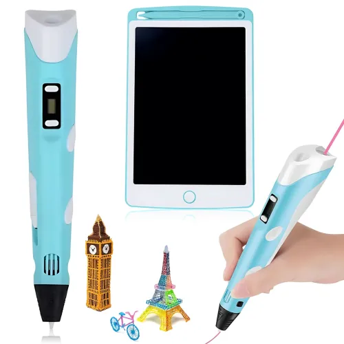 3D-ручка 6 покоління 3DPen-6 з LCD + графічний планшет 8.5, набір для 3D-малювання, 100 м PLA, регулювання температури