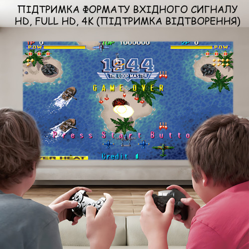 Игровой проектор-приставка Game Projector YXJ A3 Android 11, 2 беспроводных джойстика, 36 000 игр, Wi-Fi 6,  Bluetooth 5.4, HDMI - фото 2