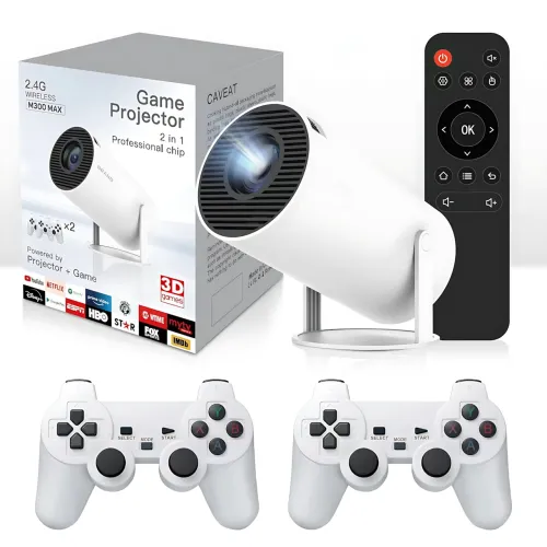 Ігровий проєктор-приставка Game Projector YXJ A3 Android 11, 2 бездротові джойстики, 36 000 ігор, Wi-Fi 6,  Bluetooth 5.4, HDMI - фото 2
