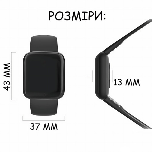 Смарт-часы Y68S DL216, 1.3″ цветной экран, измерение давления, пульса и SpO₂, IP67, Bluetooth 4.0, FitPro, Android / iOS, 100 mAh Голубой - фото 2