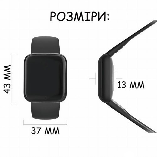 Смарт-годинник Y68S DL216, 1.3 кольоровий екран, вимірювання тиску, пульсу та SpO2, IP67, Bluetooth 4.0, FitPro, Android/iOS, 100 - фото 3