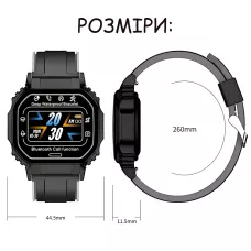 Смарт-годинник Smart Watch B3-2 з пульсометром, крокоміром і повідомленнями, екран 1.33| 320×240, Bluetooth 4.2, IP67, Android/iOS