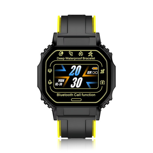 Смарт-часы Smart Watch B3-2 с пульсометром, шагомером и уведомлениями, экран 1.33″ 320×240, Bluetooth 4.2, IP67, Android / iOS Черно-желтый - фото 3