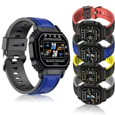 Смарт-часы Smart Watch B3-2 с пульсометром, шагомером и уведомлениями, экран 1.33″ 320×240, Bluetooth 4.2, IP67, Android / iOS Черно-синий