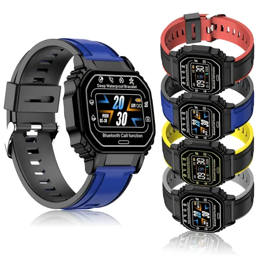 Смарт-часы Smart Watch B3-2 с пульсометром, шагомером и уведомлениями, экран 1.33″ 320×240, Bluetooth 4.2, IP67, Android / iOS Черно-синий