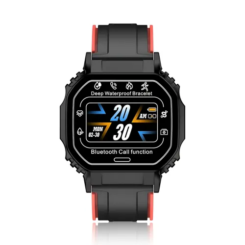 Смарт-часы Smart Watch B3-2 с пульсометром, шагомером и уведомлениями, экран 1.33″ 320×240, Bluetooth 4.2, IP67, Android / iOS Черно-красный - фото 3