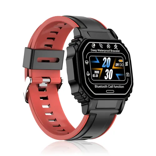 Смарт-часы Smart Watch B3-2 с пульсометром, шагомером и уведомлениями, экран 1.33″ 320×240, Bluetooth 4.2, IP67, Android / iOS Черно-красный - фото 2