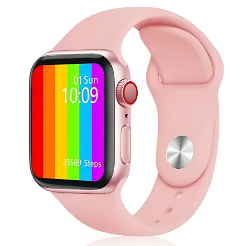 Смарт-часы Smart Watch T100 Plus с Bluetooth-звонками, микрофоном и динамиком, измерение давления и SpO₂, пульсометр, IPS 1.78″ Розовый - фото 7