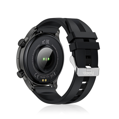 Смарт-часы HOCO Y31 Smart Sports Watch (Call Version), 1.46″ HD 360×360, Bluetooth-звонки + SIM, SpO₂, пульс, сон, IP67, металл - фото 4