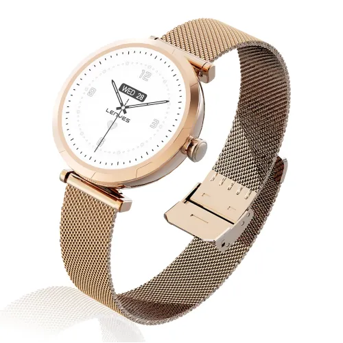 Смарт-годинник LENYES LW-245 Gold для жінок, 1.19'' AMOLED 390×390, Bluetooth-дзвінки, пульсометр, IP68, бездротова зарядка - фото 2