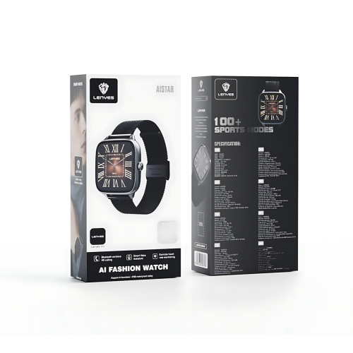 Смарт-часы LENYES AISTAR 1.85″ TFT, Bluetooth, поддержка звонков, измерение пульса, IP68, 240 mAh - фото 2