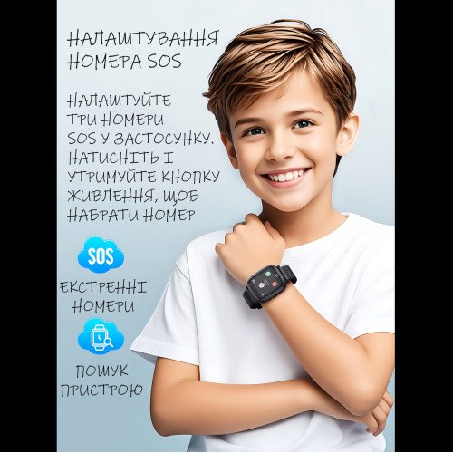 Детские смарт-часы HOCO Y100, GPS-трекер, SIM-звонки с часов, IPS 1.44″, сенсорный экран, 00 мАч, iOS / Android - фото 2
