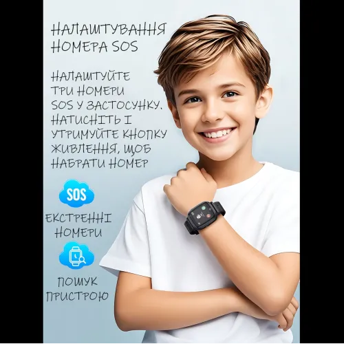 Дитячий смарт-годинник HOCO Y100, GPS-трекер, SIM-дзвінки з годинника, IPS 1.44|, сенсорний екран, 00 мА·год, iOS/Android Рожевий - фото 7