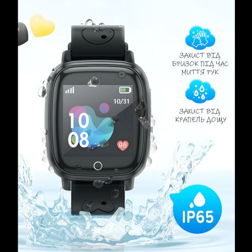 Детские смарт-часы HOCO Y100, GPS-трекер, SIM-звонки с часов, IPS 1.44″, сенсорный экран, 00 мАч, iOS / Android Голубой - фото 3